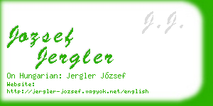 jozsef jergler business card
